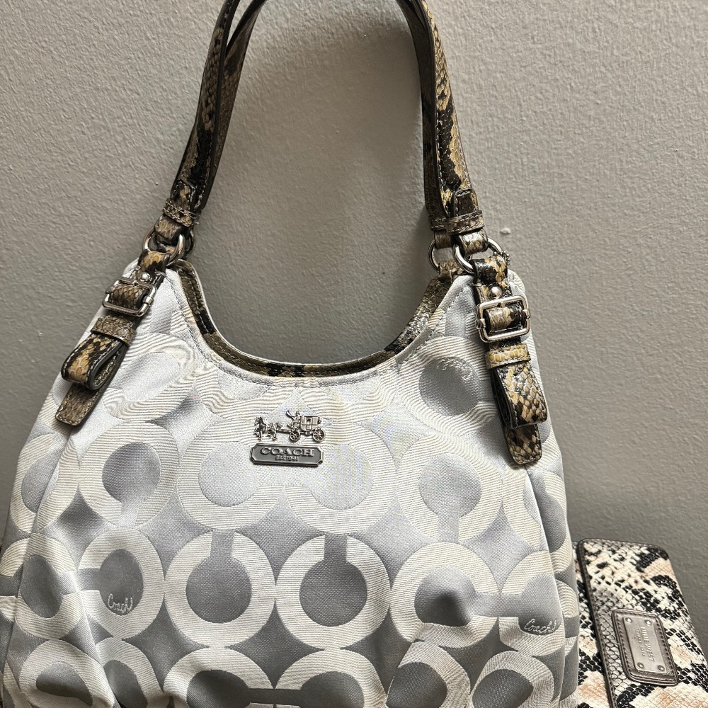 Genuine Coach handbag and just so happen almost matching wallet by Nine West